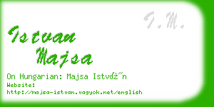 istvan majsa business card